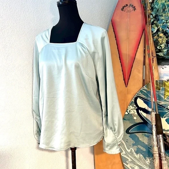 Prologue,Fabulous Sleeves, Celery Green Beauty, Square-Princess Neckline, EUC,XL - Picture 10 of 11